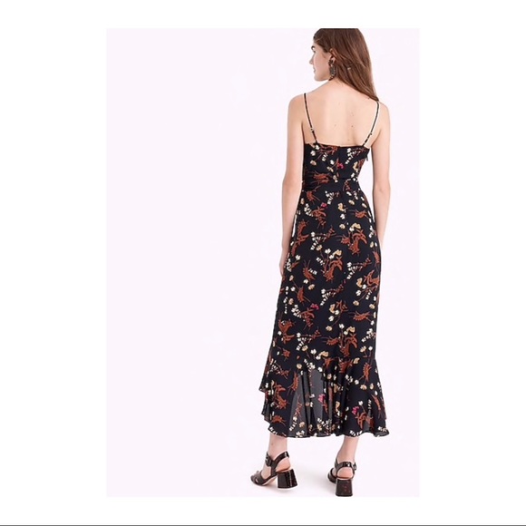 NWT Drapey Faux-Wrap Floral Dress - Picture 2 of 6